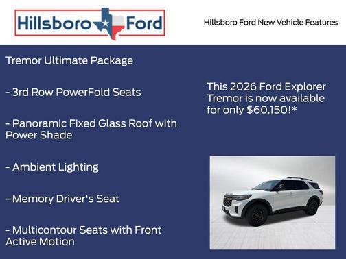 Star White 2026 Ford Explorer Tremor