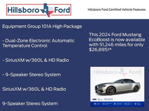 ICONIC SILVER METALLIC 2024 Ford Mustang ECOBOOST