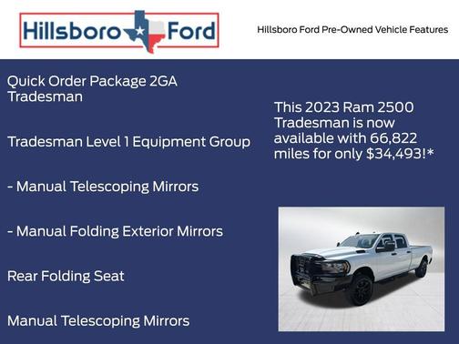 Bright White Clearcoat 2023 RAM 2500 Tradesman