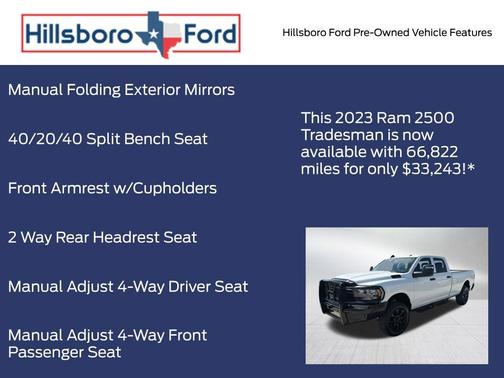 Bright White Clearcoat 2023 RAM 2500 Tradesman