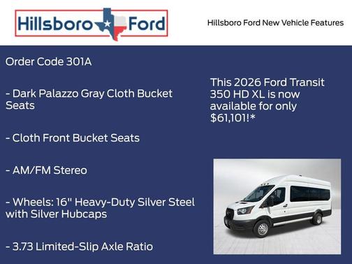 Oxford White 2026 Ford Transit-350 XL