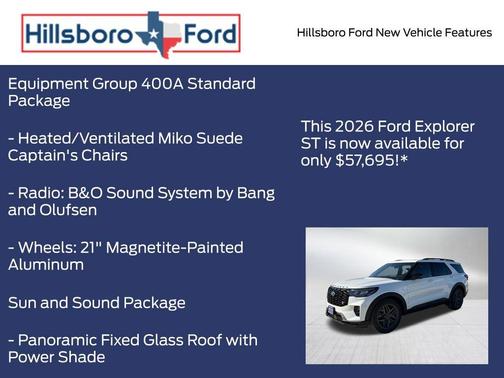 Star White 2026 Ford Explorer ST