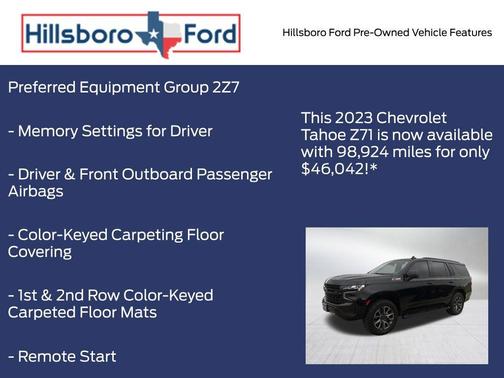 Black 2023 Chevrolet Tahoe Z71