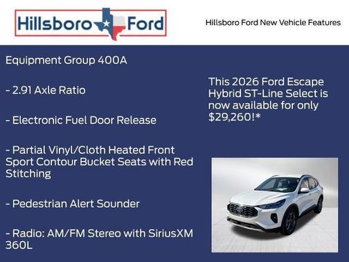 Star White 2026 Ford Escape ST-Line Select