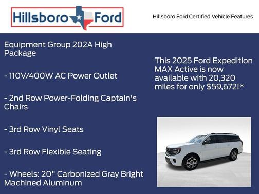 Oxford White 2025 Ford Expedition Max Active