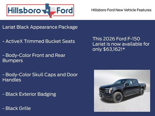 Agate Black Metallic 2026 Ford F-150 Lariat