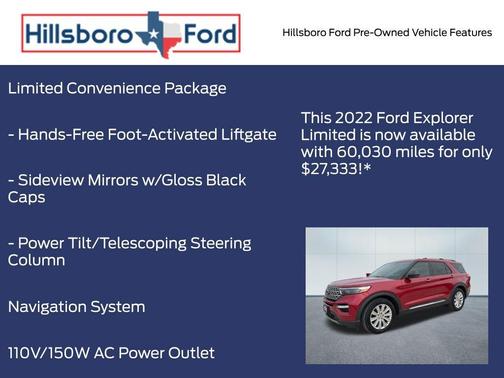 Rapid Red Metallic Tinted Clearcoat 2022 Ford Explorer Limited