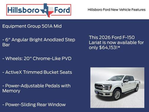 Star White 2026 Ford F-150 Lariat