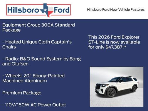 Star White 2026 Ford Explorer ST-Line