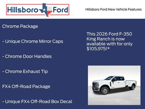 Star White 2026 Ford F-350 King Ranch