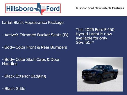 Agate Black Metallic 2025 Ford F-150 Lariat