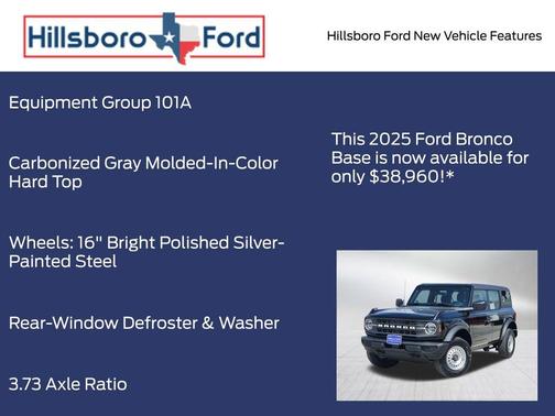 Shadow Black 2025 Ford Bronco Base