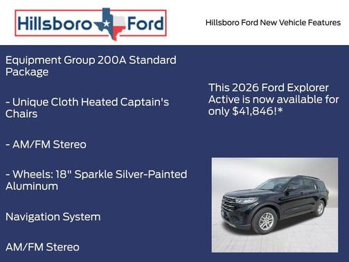 Agate Black Metallic 2026 Ford Explorer Active