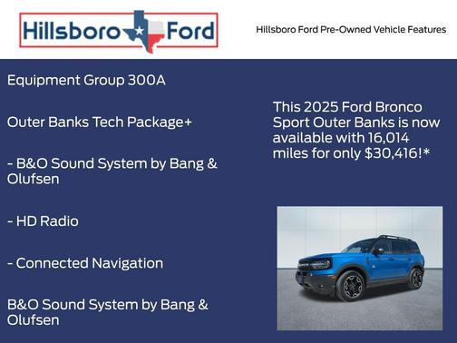 Velocity Blue Metallic 2025 Ford Bronco Sport Outer Banks