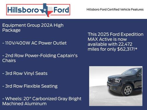 Agate Black Metallic 2025 Ford Expedition Max Active