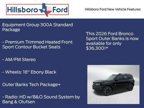 Shadow Black 2026 Ford Bronco Sport Outer Banks