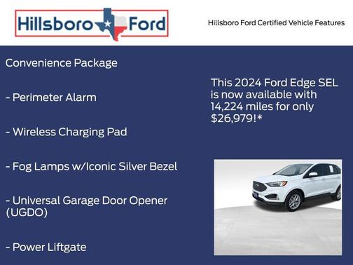 Oxford White 2024 Ford Edge SEL