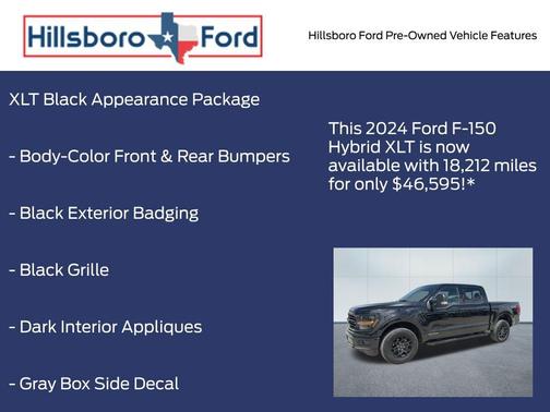 Agate Black Metallic 2024 Ford F-150 XLT