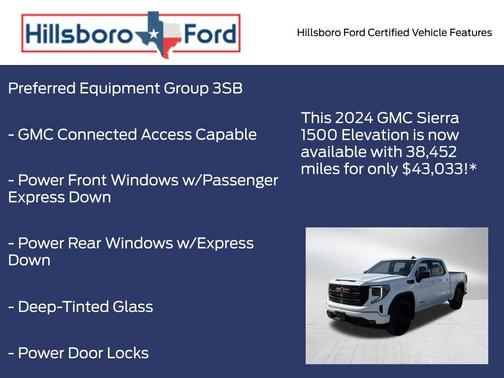 Summit White 2024 GMC Sierra 1500 Elevation