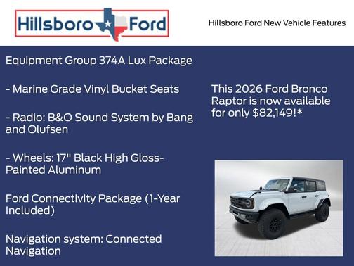 Oxford White 2026 Ford Bronco Raptor