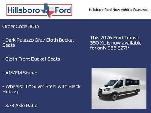 Oxford White 2026 Ford Transit-350 XL