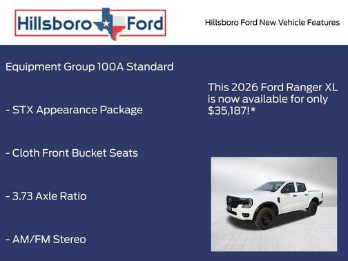 Oxford White 2026 Ford Ranger XL