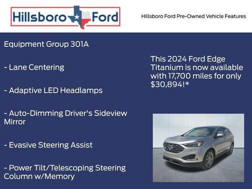 Silver Metallic 2024 Ford Edge Titanium