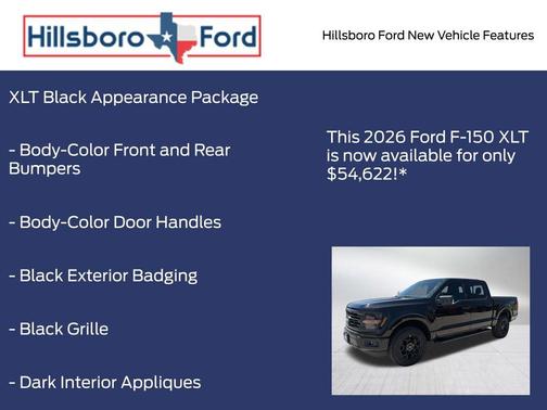 Agate Black Metallic 2026 Ford F-150 XLT
