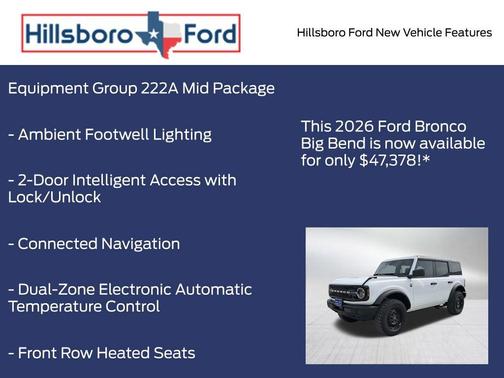 Oxford White 2026 Ford Bronco Big Bend