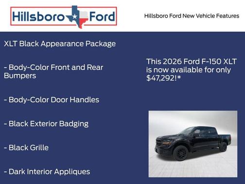 Agate Black Metallic 2026 Ford F-150 XLT