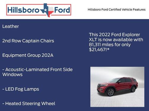RAPID RED MET TINTED CC 2022 Ford Explorer XLT