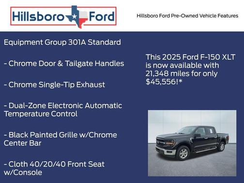 Agate Black Metallic 2025 Ford F-150 XLT