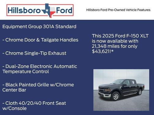 Agate Black Metallic 2025 Ford F-150 XLT