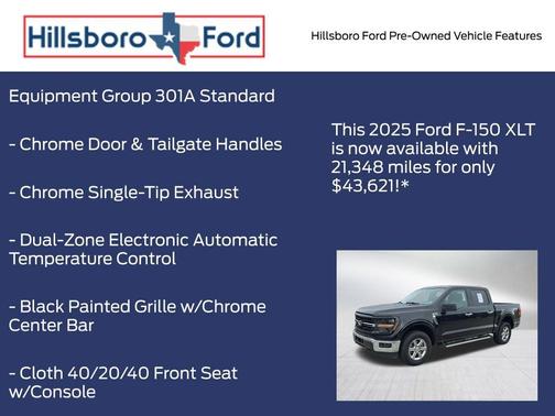 Agate Black Metallic 2025 Ford F-150 XLT