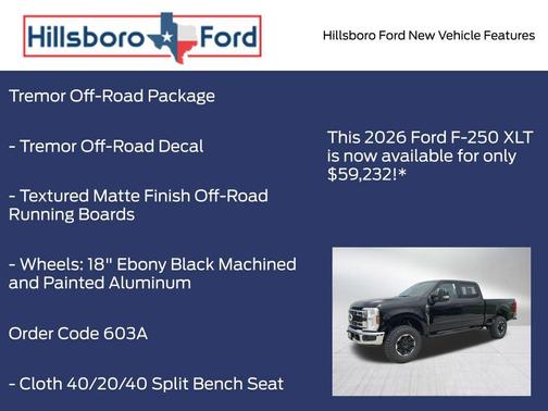 Agate Black Metallic 2026 Ford F-250 XLT