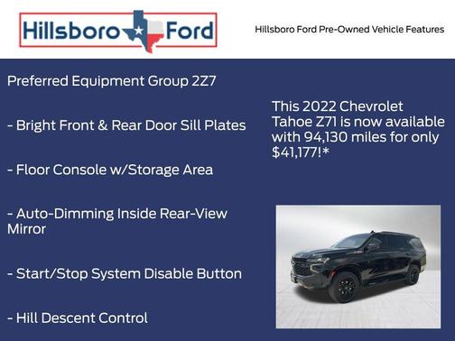 Black 2022 Chevrolet Tahoe Z71