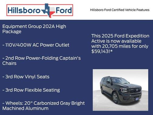 Agate Black Metallic 2025 Ford Expedition Active