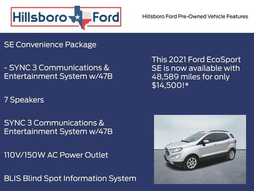 Moondust Silver Metallic 2021 Ford EcoSport SE
