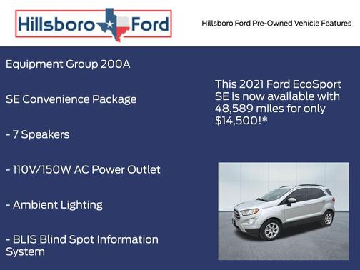 Moondust Silver Metallic 2021 Ford EcoSport SE