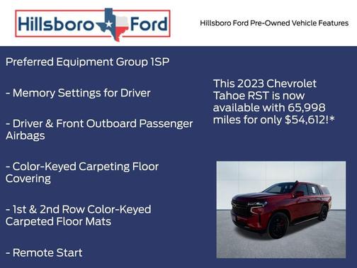 Radiant Red 2023 Chevrolet Tahoe RST