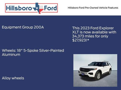 Star White 2023 Ford Explorer XLT