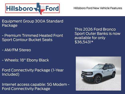 Space White Metallic 2026 Ford Bronco Sport Outer Banks