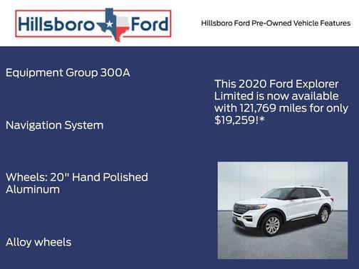 Oxford White 2020 Ford Explorer Limited