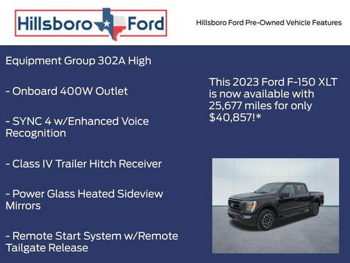 Agate Black Metallic 2023 Ford F-150 XLT