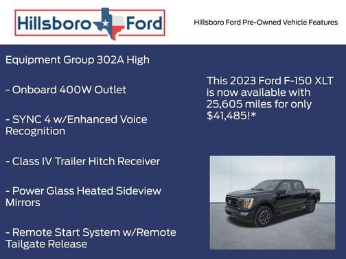 Agate Black Metallic 2023 Ford F-150 XLT
