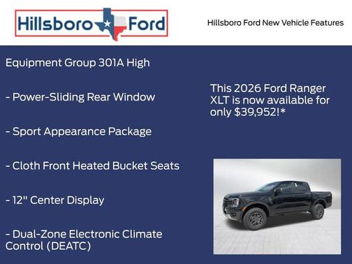 Shadow Black 2026 Ford Ranger XLT