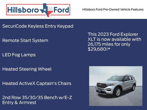 Iconic Silver Metallic 2023 Ford Explorer XLT
