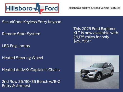 Iconic Silver Metallic 2023 Ford Explorer XLT