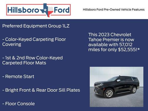 Black 2023 Chevrolet Tahoe Premier
