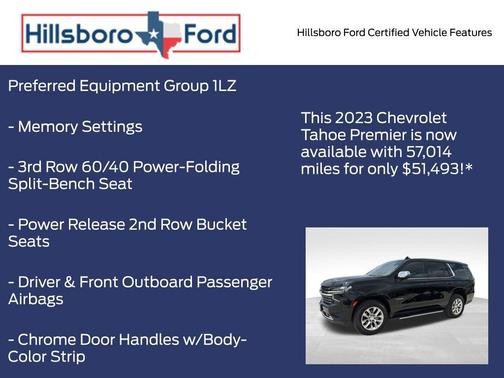 Black 2023 Chevrolet Tahoe Premier